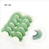 New 5 Pairs 3D White Faux Mink Lashes Natural Long Thick Fluffy Colorful False Eyelashes Lash Extension Supplies Makeup