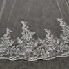 Verklig bild glitter paljetter spetsar lång bröllopsle 3 meter vit elfenben brud slöja bröllop huvudstycken brud vil3192902