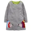 Bébé filles automne printemps doux rayé haut chemisier à manches longues enfant en bas âge jupes décontractées robe imprimée animale 8 styles offre choisir