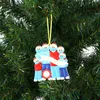 35cm Santa Claus Christmas Tree Quarantine Decorations Customized Gifts Survivor Family 2-7 Ornament Snowman Pendant with Face Mask DHL