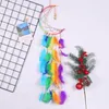 Dream Catcher Festival Gift Handmade Half Circle Moon Design Art Crafts Dreamcatcher Feather Hanging Star Home Wall Decoration RRA12432