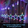 Christmas Fairy Lights Festoon Led String Lights Star Garland on Window Curtain Indoor Tree Decoration Halloween Wedding Light 201006