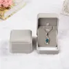 Velvet Smycken Boxar Presenthänge Halsband Rektangel Shape Display Show Case Weddings Party Jewellry Packaging Box för Drop Earrings 8 * 7 * 4cm