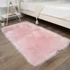 Faux päls Stora Rug för sovrum Vardagsrum Dekorativ Fluffig Matta Röd / Rosa / Blå Vit Hårig Mattor Bedside Floor Mattor Y200416