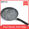 Master Star Ceramic Ceramic Flocon de neige Fry Pan Granite Coating Pans Pans Pans NO-Stick Stickelet Steak Pans Cuisinière à induction 201223