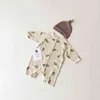 Baby kleding pasgeboren baby kleding romper printing katoen baby meisjes jumpsuit lange mouw t-shirts jongens outfit kleding onesie g1221