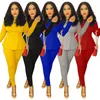 Women's Two Piece Pants Elegant Set Women Outfits Autumn Winter Work Wear Peplum Ruffles Tops And Suit Office Lady Bodycon Matching Sets