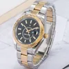 Montre de Luxe Mens الساعات الميكانيكية الأوتوماتيكية 42 مم كاملة من الفولاذ المقاوم للصدأ مراعات SAPPHIRE Luminous Sky Salendar Watch Orologio