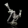 8 Inch Glas Bong Rig in Hookahs Roken Pijp Recycler Olie DAB Rigs Transparante Water Bubbler Pipes Glas Bongs Percolator met 14mm Mannelijke gewricht Clear Bowl Groothandel