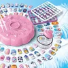 Nail Art DIY Fashion Toy Safe Kids Makeup Set Box Princess Beauty Pretend Play Toys For Girl Toys Adults Younger 2020 New LJ201009