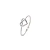 30 pz / lotto coreano legato cuore vuoto anelli in lega di metallo croce amore anello per le donne argento femminile apertura gioielli a mano regolabile Acces228d