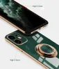 Casos de anel de luxo para iPhone 14 13 12 11 Pro máximo xs xr x s 7 8 plus se mini placar silicone tpu tampa macia com suporte para anel 97774626