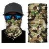 Ansiktsmasker Camouflage Style Seamless Bandanas Multifunktionell Cykling Scarf Skull Magic Turban Kvinnor Män Outdoor Headbands