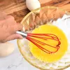 Äggbeater kök verktyg solid färg 10inch rostfritt stål mini silikon visp för nonstick köksredskap matlagning t9i001773
