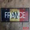Frankrijk VS New York Londen Canada Mexico Italië Australië Auto metalen nummerplaat Vintage Decor Tin Sign Bar Pub Cafe Garage Metal 4843171