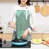 Kitchen Apron Erasable Hand Coral Fleece Fabric and Waterproof Oxford Cloth Striped Japanese Style Bib for Home Cleaning LJ200815