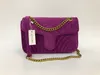 2022 Designer-Marmont Velvet Bags Handtassen vrouwen schoudertas ontwerper handtassen portemonnees ketting mode crossbody tas