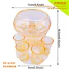 6 Shot Transparente Dispensador De Vidro Titular Vinho Vidro Crack Cooler Beer Beverage Dispenser Tiro Bar Acessórios Bar Ferramentas VTKY2242