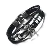 Men's Leather Bracelet, European and American Retro Multilayer Leather Bracelet, Maple Leaf Leather Bracelet GD904