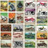 American Italy England Classics Motorcyklar Metal Tin Signs Vintage Wall Poster för Pub Bar Garage Club Home Decor Sticker1504435