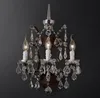 Retro Rural Smoky Crystal Wall Mount Light LED E14 / E12 Nowoczesne minimalistyczny rustykalny metal kinkiet lampa art deco salon korytarz