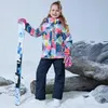 التزلج الدعاوى Leosoxs تزلج بدلة الأطفال الشتاء الدافئ snowsuit الفتيان والفتيات مجموعة في الهواء الطلق سماكة للماء