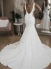 2022 vestido de nupcial sereia vestidos de noiva v pescoço varrer trem simples sexy backless plus size vestido de noiva robe de mariage