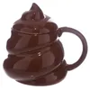 Cacca divertente tazza in ceramica cartone animato sorriso caffettiera in porcellana tazza d'acqua con pistola per tè da tè bevande y200104