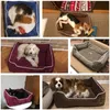 Lit pour animaux de compagnie pour petit, moyen et grand chien Crate Pad Deluxe Literie douce Fond étanche à l'humidité pour toutes les saisons Puppy Dog House Pet Bed 201119