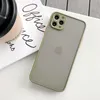 Przypiskarka ochrona aparatu Frosted Case Anti-pukanie TPU Ochronna wstrząsy Przypadki Osłona dla iPhone 12 11 Pro XS Max XR Samsung S20 S10 MQ100