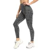 Djur jacquard sömlösa leggings sport kvinnor fitness tights yoga byxor ruched bum gym bär spinning jogging träning anpassning marl h1221