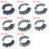 3D colorido pestanas falsas cílios coloridos natural Faux Mink Fluffy Estilo Olho Lash Extensão Maquiagem Cosplay