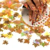 10g/bag Holographic Multicolor Sequins Nail Art Glitter Flakes Shape Laser Maple Leaf Decorations Manicure 2021