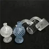 Quartz Banger Nail Glass Carb Cap Recycler Quartz Banger 14mm Maschio per bong in vetro per pipe ad acqua