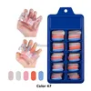 100pcs / set false nageltips godis färg fransk full täckning akryl naglar mögel nagel konst tips modell nagel dekor manikyr