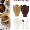 Moule de cuisson Lotus papier cuisson Cupcake Muffin doublures coupe parchemin emballages résistants à la graisse pour les mariages anniversaire