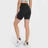 L-178 Yüksek katlı yoga pantolonları t-line çıplak hissi elastik sıkı kadın fitness sıcak pantolonlar ince fit eşofmanları yan drop-in cepleri