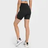 L-178 Pantalon de Yoga Taille Haute avec T-Line Naked Feeling Élastique Serré Femmes Fitness Pantalon Chaud Pantalon de Jogging Slim Fit Poches Latérales Short de Sport