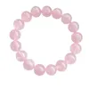 Piedra de cristal de color rosa natural hilos hechos a mano Pulseras con cuentas para mujeres Charmón de chaleco yoga fiestero joyas de moda joyas de moda