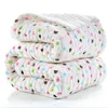 Supertjock 12 lager Muslin bomull född baby som tar emot filt seersucker barn spädbarn sovande sängkläder täcker filt lj201208