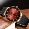 Ultra fino senhoras relógio marca de luxo mulheres relógios à prova d 'água rosa ouro aço inoxidável quartzo calendário relógio de pulso montre femme 201116