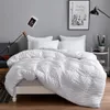 Tre-Piece Seersucker Bomullsängar Satser King Queen Size Luxury Quilt Cover Billow Case Duvet Cover Märke Bed Conterers sätter hög kvalitet