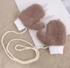 Neue Kinderfäustlinge für Mädchen und Jungen mit warmer Strickwolle, warmer Kragenhandschuh für Grundschüler im Alter von 3–8 Jahren