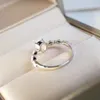 Anillo de banda punk de calidad lujosa 2021 con diamante brillante para mujer, regalo de joyería de boda, envío gratis PS7058