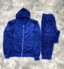 Men's Tracksuits Designer mens tracksuits French autumn winter fashion Velvet letter tracksuit designer high-quality windbreaker breathable zipper blue