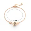 Europe Amérique Mode Style Hommes Dame Femmes Titane Acier Chaîne Épaisse Bracelet Avec Gravé B Initiales Café Céramique Spirale Cha7944614