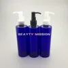 BEAUTY MISSION 24 Stück/Lot 250 ml blaue PET-Flasche mit ätherischer Ölpumpe, leere Reinigungsöl-Plastikflaschen, nachfüllbarer Behälter für den Versand