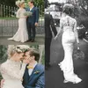 Vintage Full Lace Mermaid Wedding Dresses Long Sleeve 2021 Delicate Hollow Hippe Style Long Country Graden Bridal Gowns Vestidos de V100