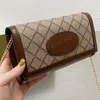 Torba kosmetyczna Projektanci Łańcuch Torby Na Ramię Torebka Flap Zwykły Podwójne Listy Kropki Wzór Bambus Paski Tote Torebki Portfele Crossbody Sprzęgła Luksusowe Kobiety Torebki