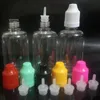 200pcs空のペットE液体針ボトル3ML 5ml 10ml 15ml 20ml 30ml 50ml 100mlのプラスチックドロッパーボトル付きCAP15714021